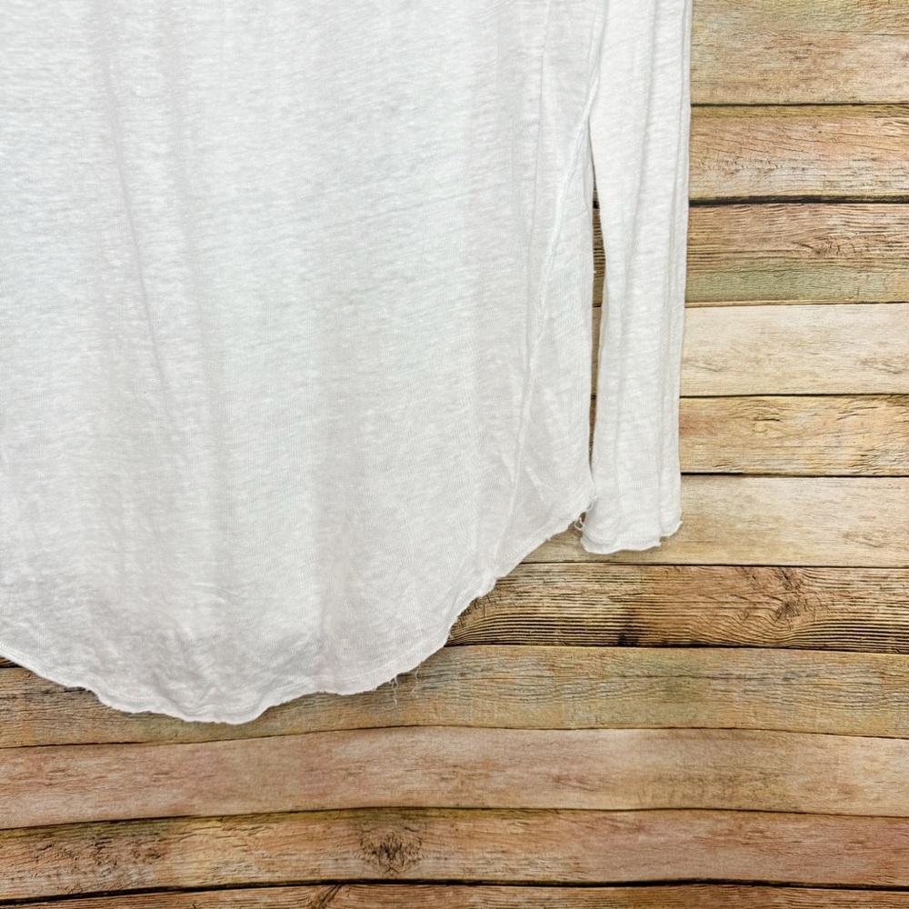 Sundance Linen Coastland Semi Sheer Button Down Pocket Top Size Small - Picture 5 of 8